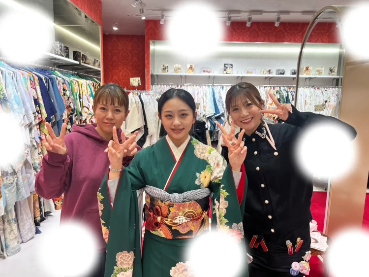 成人式　前撮り　梅田　振袖レンタル　袴レンタル　家族写真　前撮り撮影会